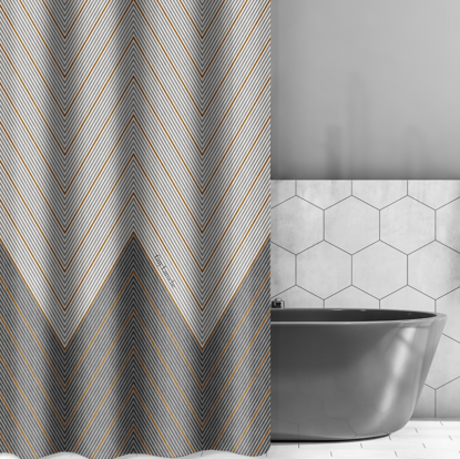Εικόνα της Κουρτίνα Μπάνιου Canyon Anthracite 240x185 Guy Laroche