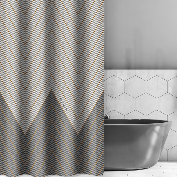 Εικόνα της Κουρτίνα Μπάνιου Canyon Anthracite 240x185 Guy Laroche