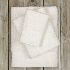 Εικόνα της Σετ Πετσέτες Μπάνιου (3τμχ) Nima Amour Ivory 450gsm