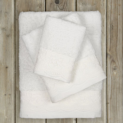 Εικόνα της Σετ Πετσέτες Μπάνιου (3τμχ) Nima Amour White 450gsm