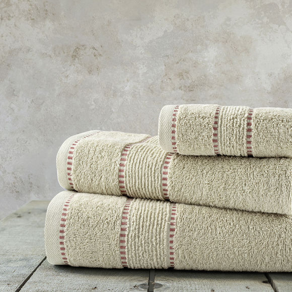 Εικόνα της Σετ Πετσέτες Μπάνιου (3τμχ) Nima Pivot Beige 450gsm