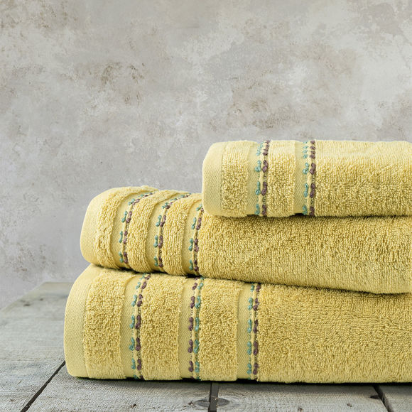 Εικόνα της Σετ Πετσέτες Μπάνιου (3τμχ) Nima Retour Mustard 450gsm