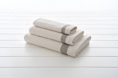 Εικόνα της Vesta Home Σετ Πετσέτες Μπάνιου 3τμχ Mara Εκρού