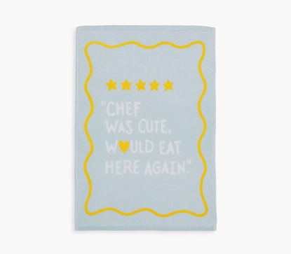 Εικόνα της ΠΟΤΗΡΟΠΑΝΟ ΒΕΛΟΥΤΕ CHEF WAS CUTE 40Χ60 CYAN