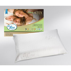 Εικόνα της Ανατομικό Μαξιλάρι Ύπνου Comfort Latex Μέτριο Λευκό 60X40X14 La luna