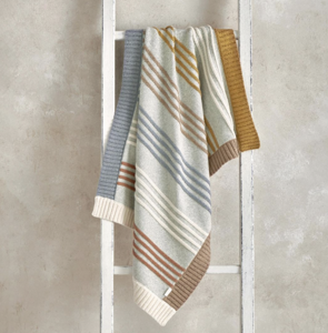 Εικόνα της Βρεφική Πλεκτή Κουβέρτα 70x90 Multi Colour Striped Mamas & Papas