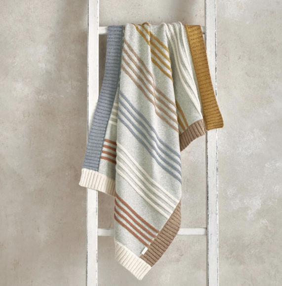 Εικόνα της Βρεφική Πλεκτή Κουβέρτα 70x90 Multi Colour Striped Mamas & Papas