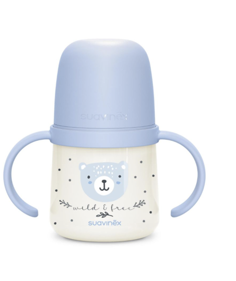 Εικόνα της Μπουκάλι Εκπαιδευτικό με λαβές Night&Day 150ml +6μ WILD Blue Suavinex