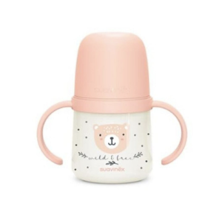 Εικόνα της Μπουκάλι Εκπαιδευτικό με λαβές Night&Day 150ml +6μ WILD Pink Suavinex