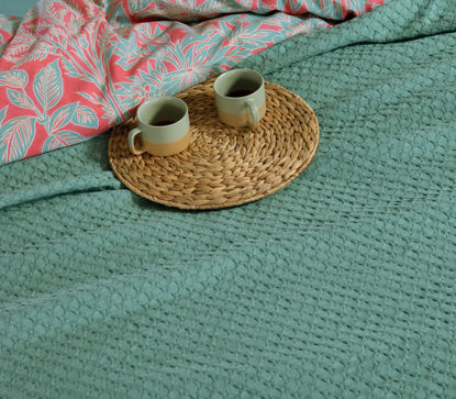 Εικόνα της ΚΟΥΒΕΡΤΑ ΠΙΚΕ ΥΠΕΡΔΙΠΛΗ ELMER DEEP GREEN 230X240