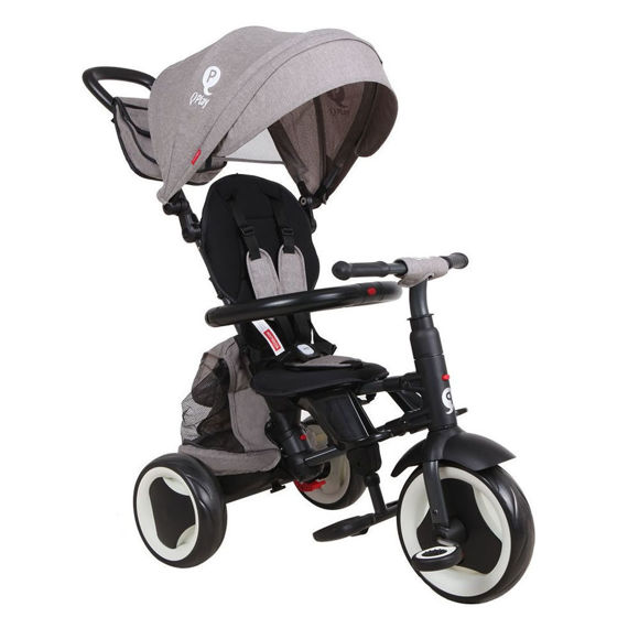 Εικόνα της QPlay Πτυσσόμενο Τρίκυκλο Ποδήλατο Rito Plus Eva Grey 10+ Μηνών