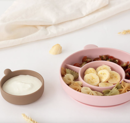 Εικόνα της Kiokids Πιάτο Σιλικόνης με Χωρίσματα και Μπωλ - Ροζ