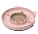 Εικόνα της Kiokids Πιάτο Σιλικόνης με Χωρίσματα και Μπωλ - Ροζ