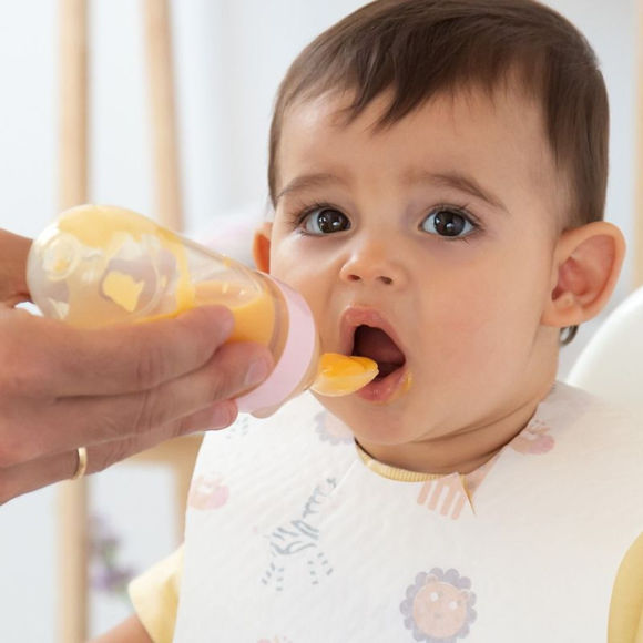 Εικόνα της Kiokids Σιλικονούχος Τροφοδότης Πολτοποιημένης Τροφής Για 4+ Μηνών 90ml Pink