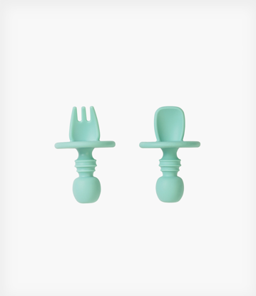 Εικόνα της Saro Σετ Κουταλάκι και Πιρουνάκι Anti-Chocking Mint