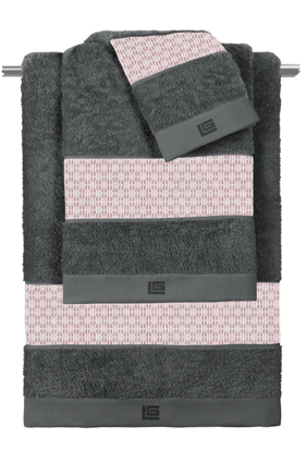 Εικόνα της Σετ 3τμχ Πετσέτες Sandy Old Pink-Anthracite Guy Laroche