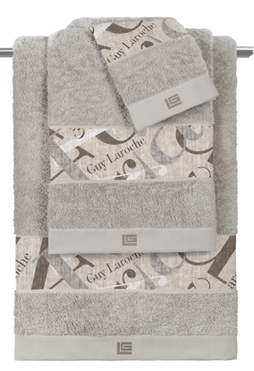 Εικόνα της Σετ 3τμχ Πετσέτες Passport Beige-Silver Guy Laroche
