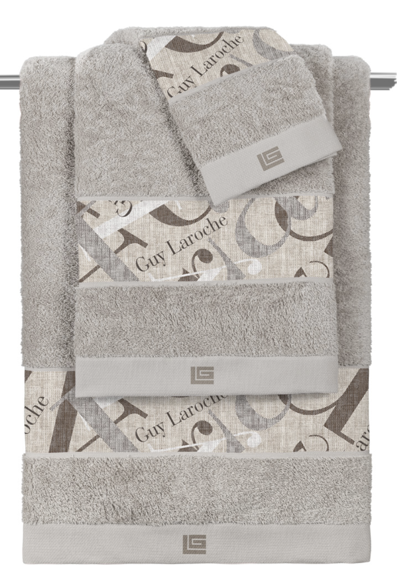 Εικόνα της Σετ 3τμχ Πετσέτες Passport Beige-Silver Guy Laroche