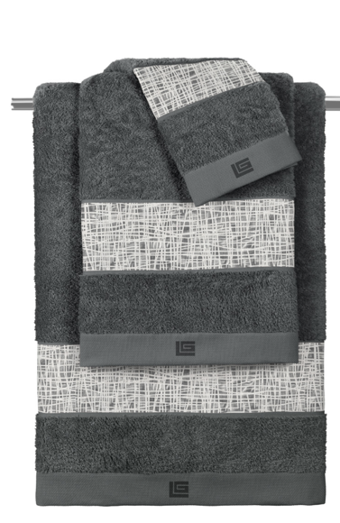 Εικόνα της Σετ 3τμχ Πετσέτες Code Grey-Anthracite Guy Laroche