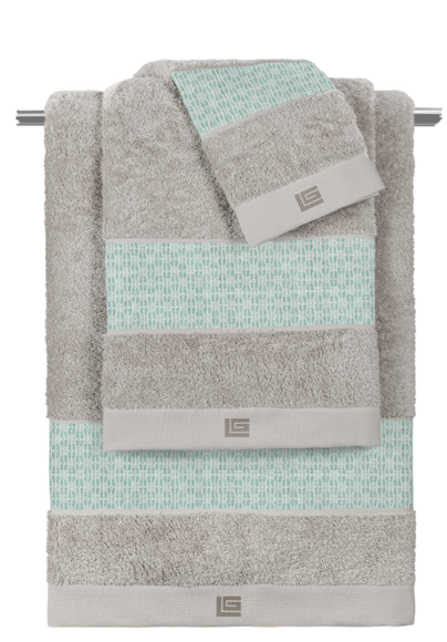 Εικόνα της Σετ 3τμχ Πετσέτες Sandy Aqua-Silver Guy Laroche