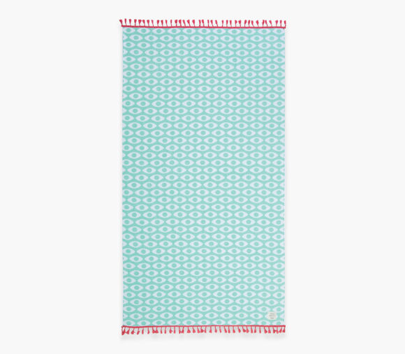 Εικόνα της ΠΕΤΣΕΤΑ ΘΑΛΑΣΣΗΣ OPTION FRINGES 90X170 AQUA