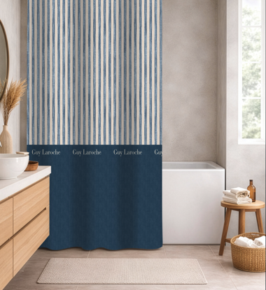 Εικόνα της Κουρτίνα Μπάνιου Avene Denim 180x185 Guy Laroche