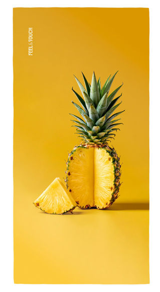 Εικόνα της ΠΕΤΣΕΤΑ ΘΑΛΑΣΣΗΣ FEEL AND TOUCH PRINTED FRUITS NO.6 PINEAPPLE 80X160