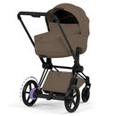 Εικόνα της Cybex e-Priam 5 Comfort Stroller 2-σε-1 Καρότσι και πτυσσόμενο Πορτ μπμπέ – Frame Matt Black – Seat Pack Coconut Brown