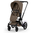 Εικόνα της Cybex e-Priam 5 Comfort Stroller 2-σε-1 Καρότσι και πτυσσόμενο Πορτ μπμπέ – Frame Matt Black – Seat Pack Coconut Brown