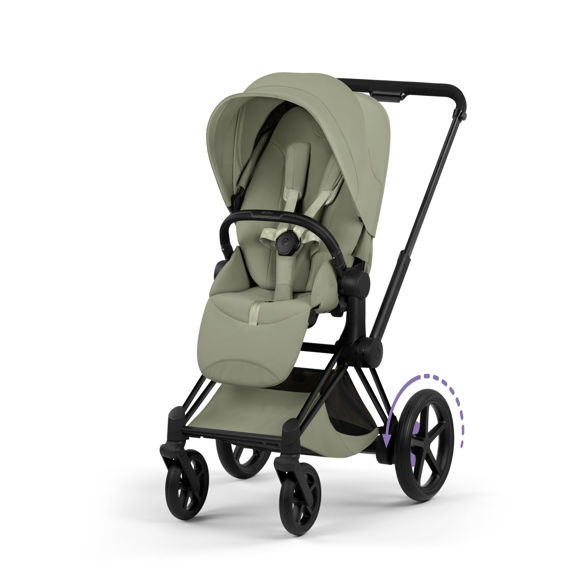 Εικόνα της Καρότσι Cybex e-Priam 5 Style– Frame Matt Black – Seat Pack Sage Green