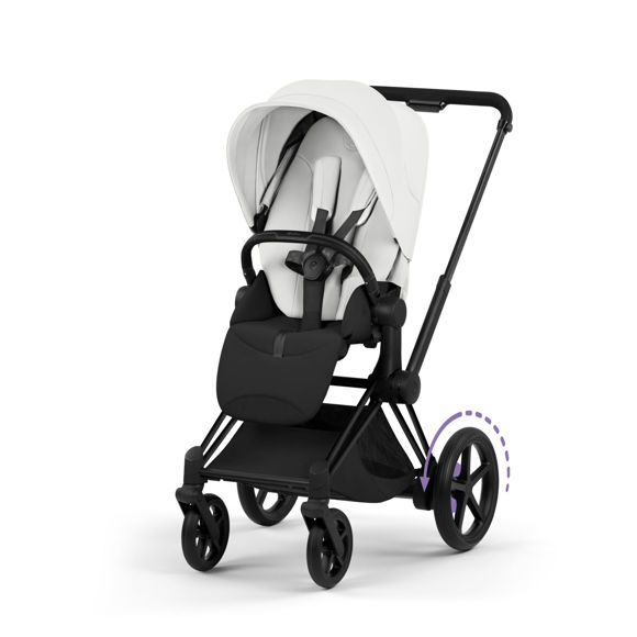 Εικόνα της Καρότσι Cybex e-Priam 5 Style – Frame Matt Black – Seat Pack Off White