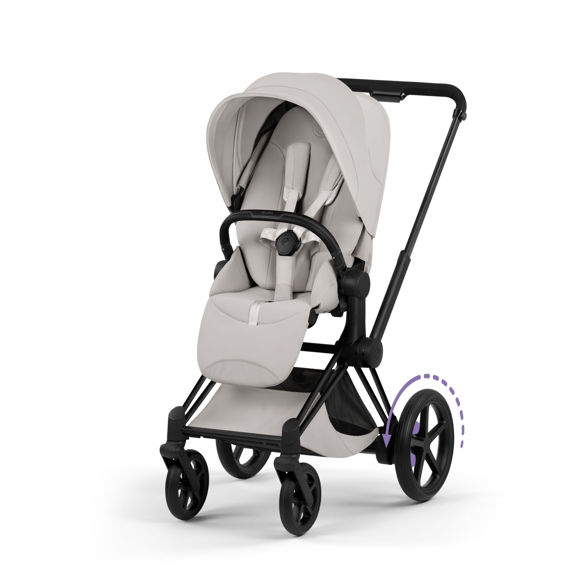 Εικόνα της Καρότσι Cybex e-Priam 5 Style– Frame Matt Black – Seat Pack City Grey