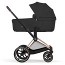 Εικόνα της Cybex Priam 5 Comfort 2 σε 1  Καρότσι και πτυσσόμενο πορτ μπμπέ– Frame Rosegold – Seat Sepia Black