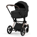 Εικόνα της Cybex Priam 5 Comfort 2 σε 1  Καρότσι και πτυσσόμενο πορτ μπμπέ– Frame Rosegold – Seat Sepia Black