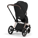 Εικόνα της Cybex Priam 5 Comfort 2 σε 1  Καρότσι και πτυσσόμενο πορτ μπμπέ– Frame Rosegold – Seat Sepia Black