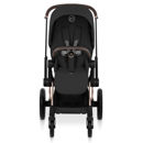 Εικόνα της Cybex Priam 5 Comfort 2 σε 1  Καρότσι και πτυσσόμενο πορτ μπμπέ– Frame Rosegold – Seat Sepia Black