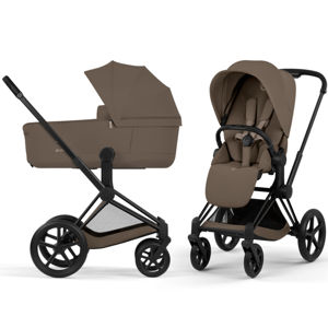 Εικόνα της Cybex Priam 5 Comfort  2 σε 1 Καρότσι και πτυσσόμεννο πορτ μπεμπέ – Frame Matt Black – Seat Coconut Brown