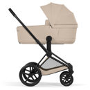 Εικόνα της Cybex Priam 5 Comfort Καρότσι 2 σε 1 και πτυσσόμενο πορτ μπεμπέ – Frame Matt Black – Seat Cozy Beige