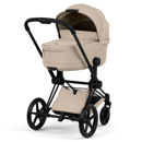 Εικόνα της Cybex Priam 5 Comfort Καρότσι 2 σε 1 και πτυσσόμενο πορτ μπεμπέ – Frame Matt Black – Seat Cozy Beige