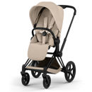 Εικόνα της Cybex Priam 5 Comfort Καρότσι 2 σε 1 και πτυσσόμενο πορτ μπεμπέ – Frame Matt Black – Seat Cozy Beige