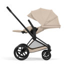 Εικόνα της Cybex Priam 5 Comfort Καρότσι 2 σε 1 και πτυσσόμενο πορτ μπεμπέ – Frame Matt Black – Seat Cozy Beige