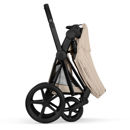 Εικόνα της Cybex Priam 5 Comfort Καρότσι 2 σε 1 και πτυσσόμενο πορτ μπεμπέ – Frame Matt Black – Seat Cozy Beige