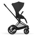 Εικόνα της Cybex Priam 5 Comfort Καρότσι και πτυσσόμενο πορτ μπμπέ 2 σε 1– Frame Matt Black – Seat Sepia Black