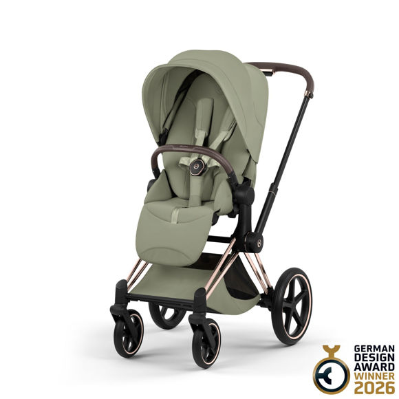 Εικόνα της Cybex Cybex Priam 5 Style Καρότσι – Frame Rosegold – Seat Pack Sage Green