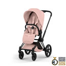 Εικόνα της Cybex Priam 5 Καρότσι– Frame Matt Black – Seat Pack Peach Pink