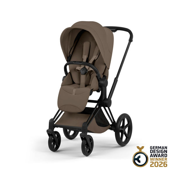 Εικόνα της Cybex Priam 5 Style Καρότσι– Frame Matt Black – Seat Pack Coconut Brown