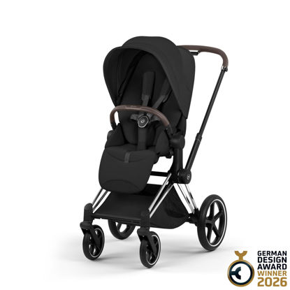 Εικόνα της Cybex Priam 5 Style Καρότσι – Frame Chrome With Brown Details – Seat Pack Sepia Black