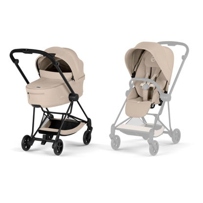 Εικόνα της Cybex Mios Comfort Σύστημα Μεταφοράς 2-Σε-1 Με Πτυσσόμενο Πορτ Μπεμπέ Cozy Beige Frame Matt Black | black