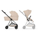 Εικόνα της Cybex Mios Comfort Σύστημα Μεταφοράς 2-Σε-1 Με Πτυσσόμενο Πορτ Μπεμπέ Cozy Beige Frame Matt Black | black