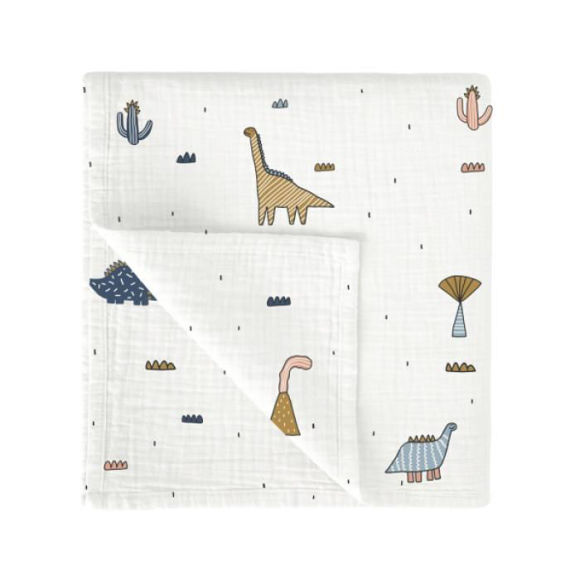 Εικόνα της Πάνα Μουσελίνα Bamboo Dinosaurius 120x120εκ.